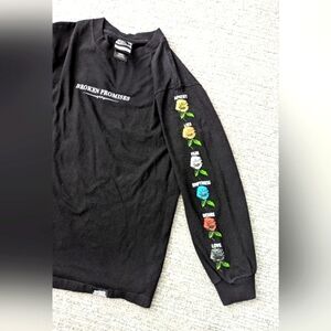 Broken Promises Unisex (Size Small) Black Tee with Graphics On Both Sleeves